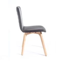 Plaza diamant Chaise de séjour moderne en tissu dos matelassé