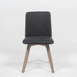 Plaza diamant Chaise de séjour scandinave matelassée en synthétique et bois