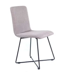 Plaza diamant Chaise design en tissu avec pieds filaires en métal noir