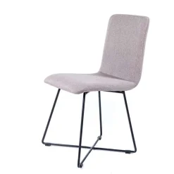 Plaza diamant Chaise design en tissu avec pieds filaires en métal noir