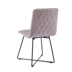 Plaza diamant Chaise design en tissu avec pieds filaires en métal noir