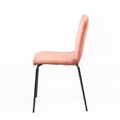 Plaza line Chaise moderne avec dos matelassé en tissu et pieds en métal