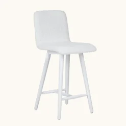 Plaza Tabouret snack scandinave en tissu et pieds coniques en bois