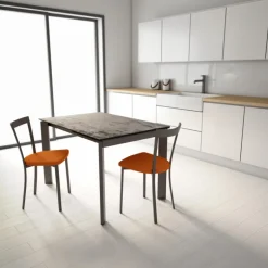 Poker Table extensible Dekton pieds métal