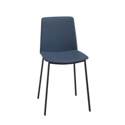 Primera Chaise belge moderne rembourrée en simili avec pieds en métal