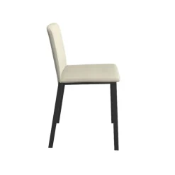 Primera Chaise moderne tissu et pieds métal