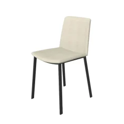 Primera Chaise moderne tissu et pieds métal