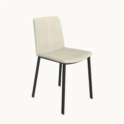 Primera Chaise moderne tissu et pieds métal