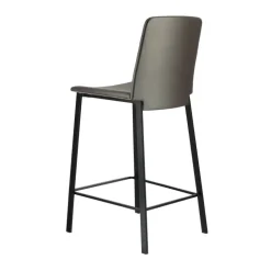 Primera Tabouret snack belge rembourré en simili et pieds en métal