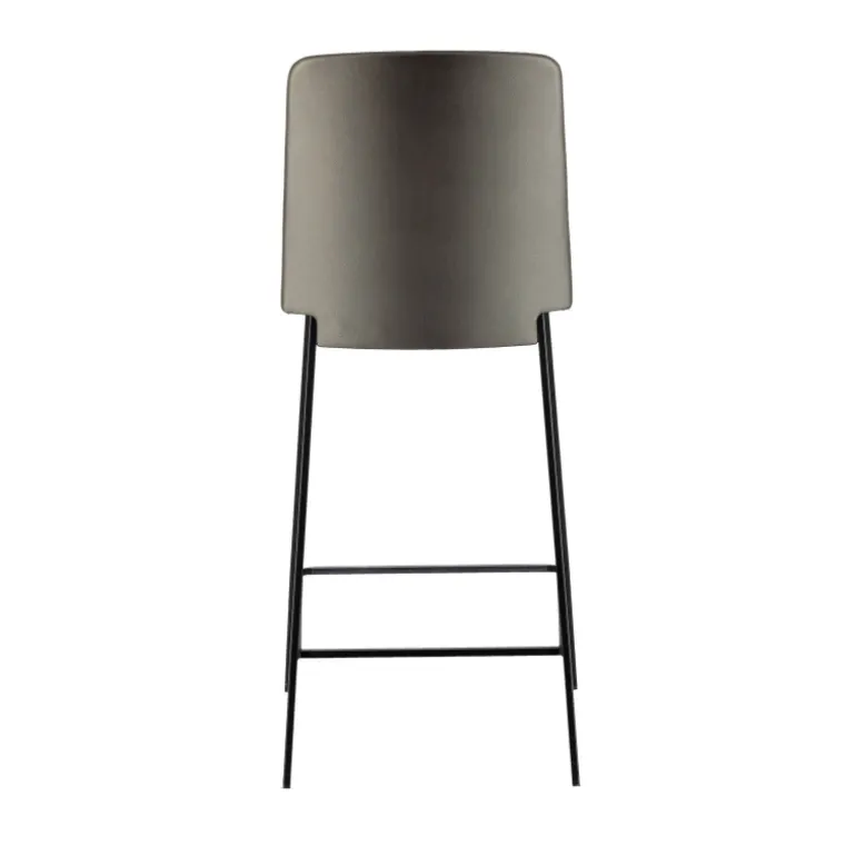 Primera Tabouret snack belge rembourré en simili et pieds en métal