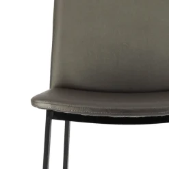 Primera Tabouret snack belge rembourré en simili et pieds en métal