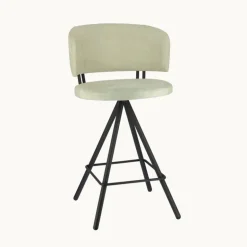 Prélude Tabouret snack en tissu et pieds métal