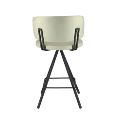 Prélude Tabouret snack en tissu et pieds métal