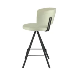 Prélude Tabouret snack en tissu et pieds métal