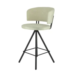 Prélude Tabouret snack en tissu et pieds métal