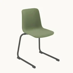 Proza Chaise pied luge inversé empilable en métal coque polypropylène