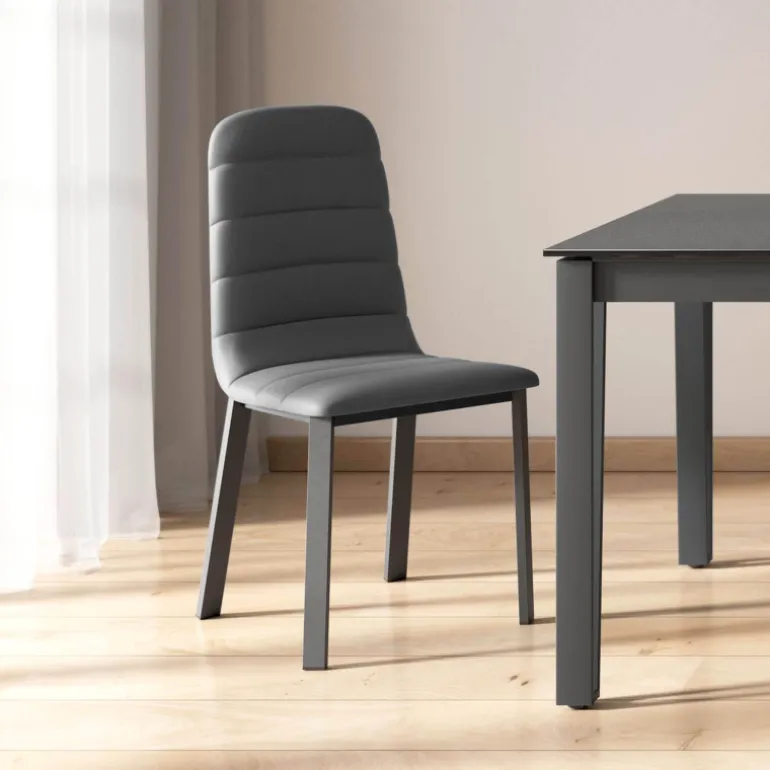 Pulsar Chaise contemporaine en tissu et métal