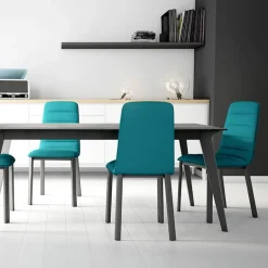 Pulsar Chaise contemporaine en tissu et métal