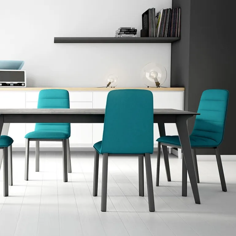 Pulsar Chaise contemporaine en tissu et métal