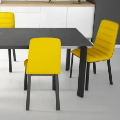 Pulsar Chaise contemporaine en tissu et métal