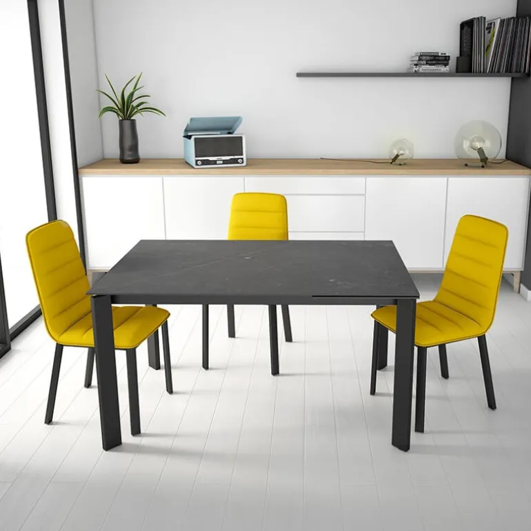 Pulsar Chaise contemporaine en tissu et métal