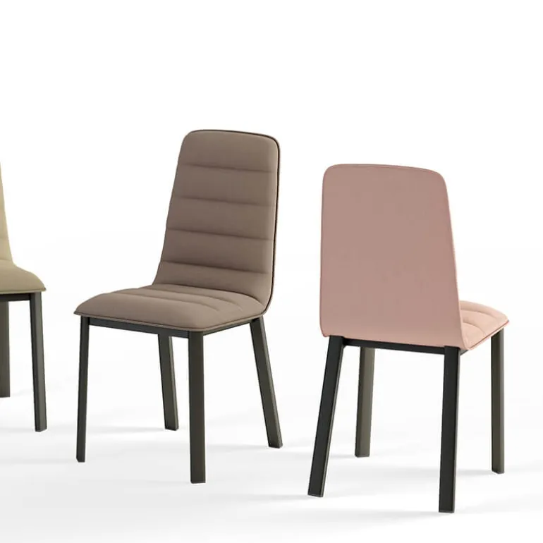 Pulsar Chaise contemporaine en tissu et métal