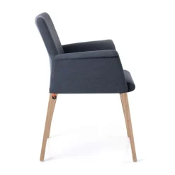 Pure classic Mobitec® Fauteuil cocooning en tissu avec pieds en bois
