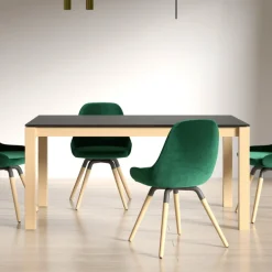 Quadra Table moderne en céramique extensible