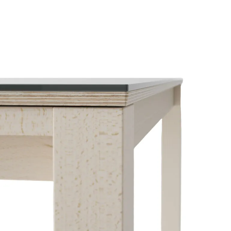 Quadra Table moderne en verre extensible