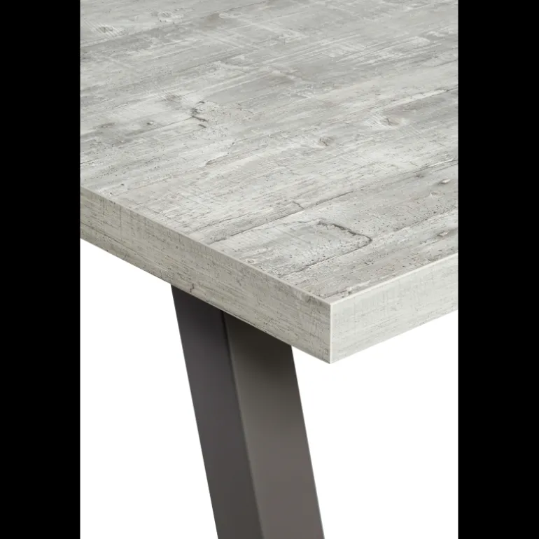 Queen Table snack rectangulaire en stratifié et métal