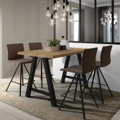 Querido Table snack moderne de salle à manger en stratifié