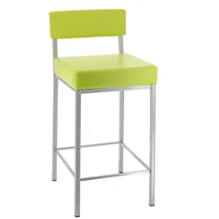 Quinta Tabouret snack moderne en métal et simili