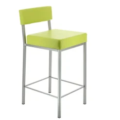 Quinta Tabouret snack moderne en métal et simili
