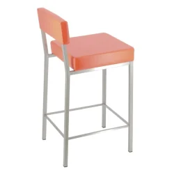 Quinta Tabouret snack moderne en métal et simili