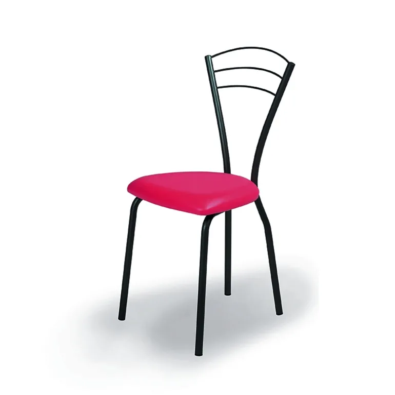 Rebecca Chaise contemporaine française en métal avec assise rembourrée