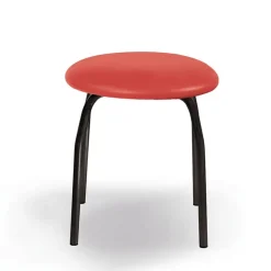 Rebecca Tabouret bas assise rembourrée et pieds en métal de fabrication française