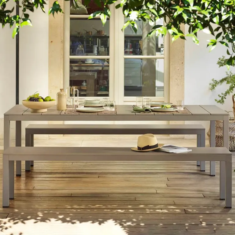 Rio Table de jardin en aluminium rectangulaire fabriquée en Italie