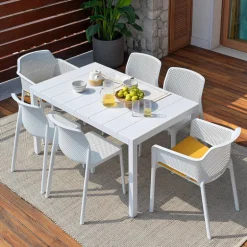 Rio Table de jardin extensible en polypropylène DurelTop et aluminium