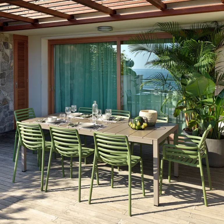 Rio Table de jardin extensible en polypropylène DurelTop et aluminium