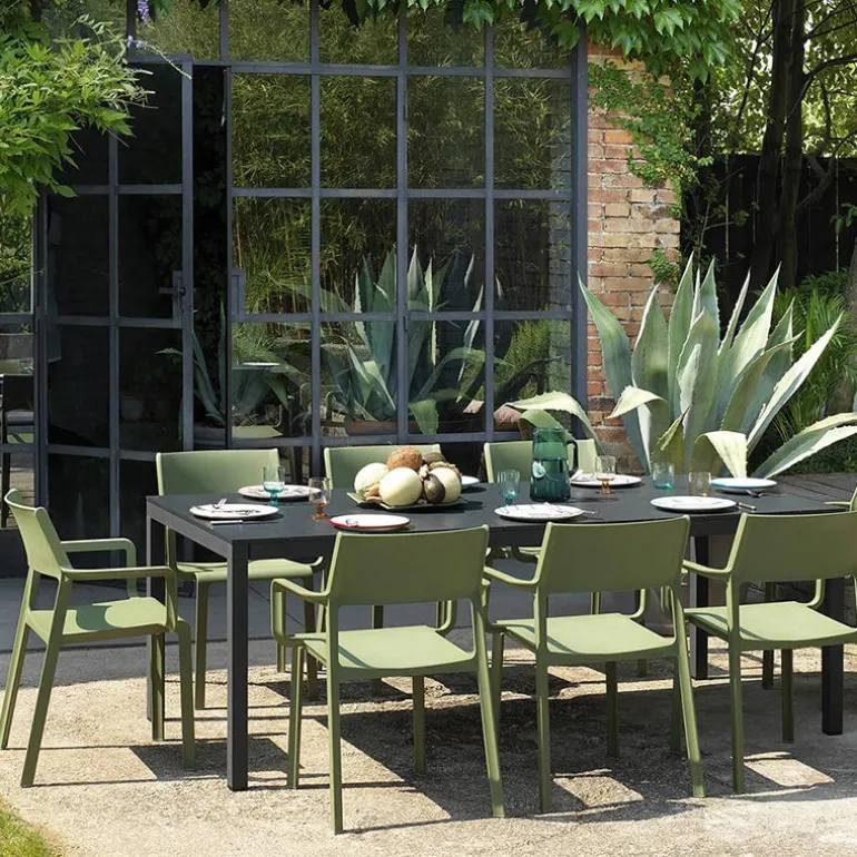 Rio Table de jardin extensible en polypropylène DurelTop et aluminium