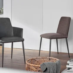 Rob C03 Mobitec® Chaise de salle à manger en tissu et métal