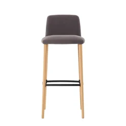 Rob C06 Mobitec® Tabouret de bar en tissu et pieds bois massif