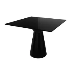 Roller H74 Table carrée design italien à pied central