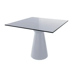 Roller H74 Table carrée design italien à pied central