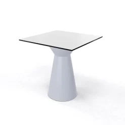 Roller H74 Table carrée design italien à pied central