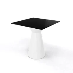 Roller H74 Table carrée design italien à pied central