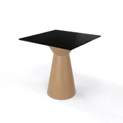 Roller H74 Table carrée design italien à pied central