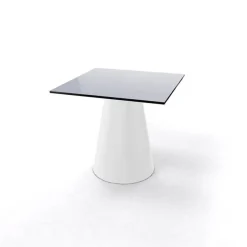 Roller H55 Table d'appoint carrée design italien à pied central