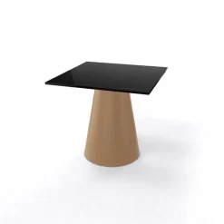 Roller H55 Table d'appoint carrée design italien à pied central