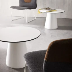 Roller H55 Table d'appoint ronde design italien à pied central